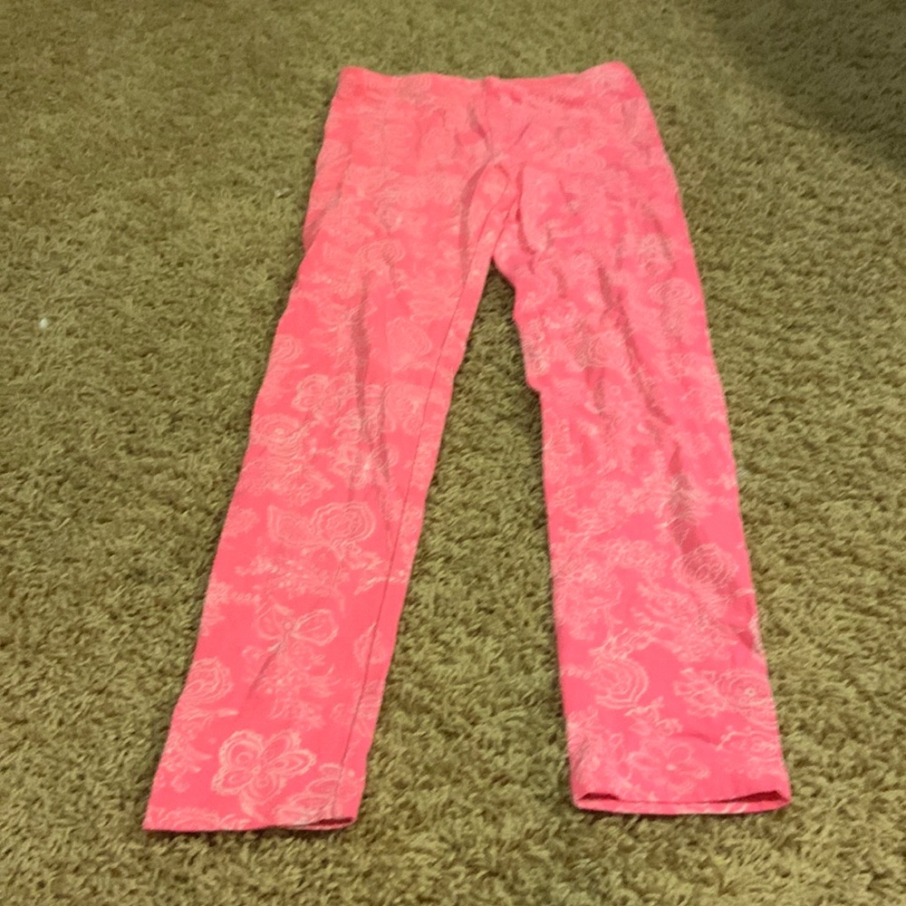 Neon pink and white leggings. Old Navy. - Picture 1 of 1
